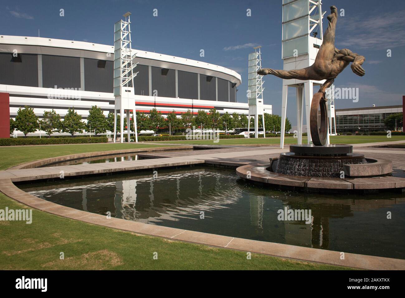 Dome Stadium and "The Gymnast Flair across America" sculpture, Centennial Olympic Park