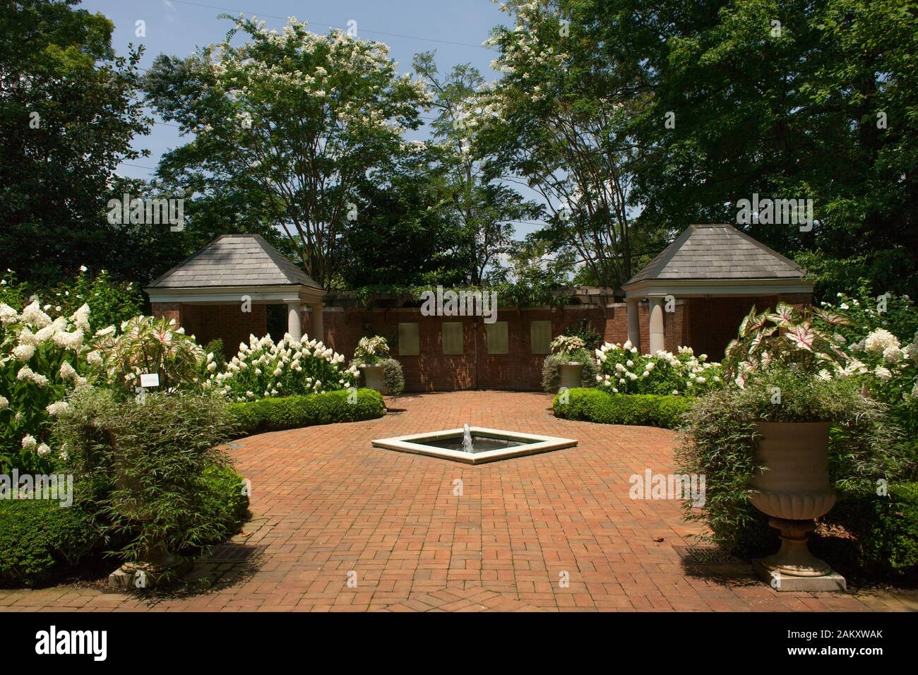 Horizontal shot of the Atlanta Botanical Garden, Piedmont Park, Georgia, USA Stock Photo