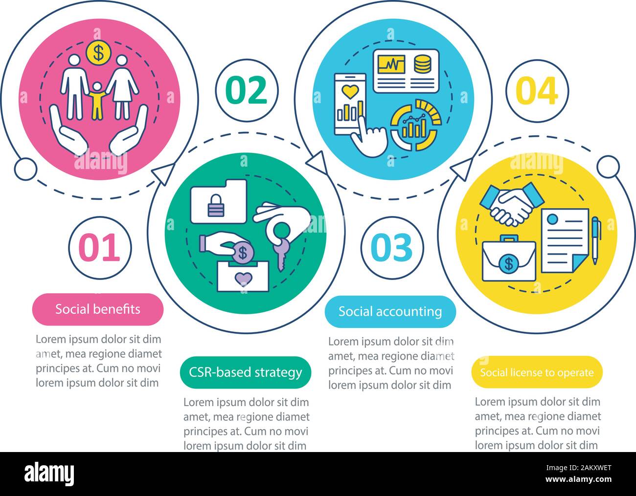 CSR vector infographic template. Corporate social responsibility CSR vector infographic template. Corporate social responsibility