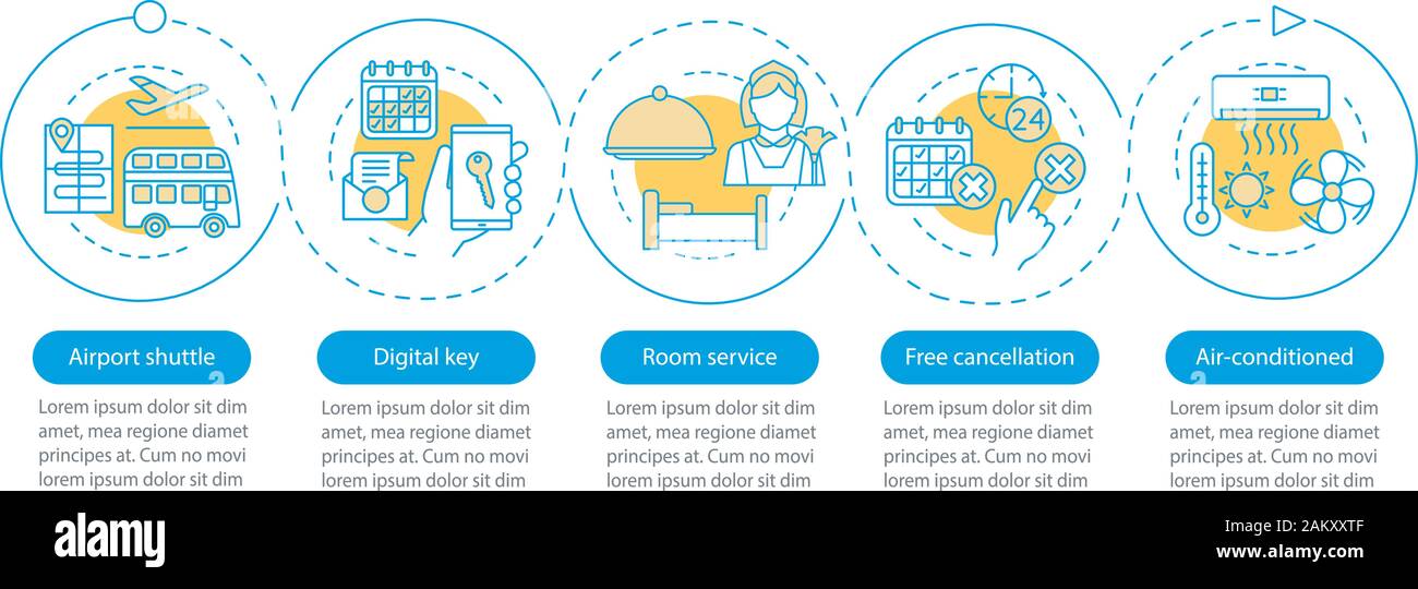 Hotel Services Vector Infographic Template Airport Shuttle Free Hotel Services Vector Infographic Template Airport Shuttle Free