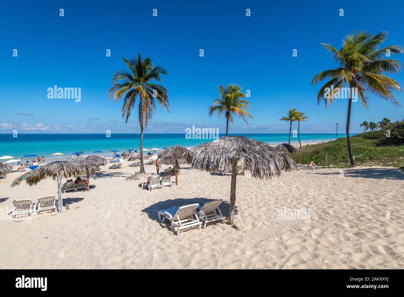 The beautiful Santa Maria del Mar beach , Havana, Cuba Stock Photo