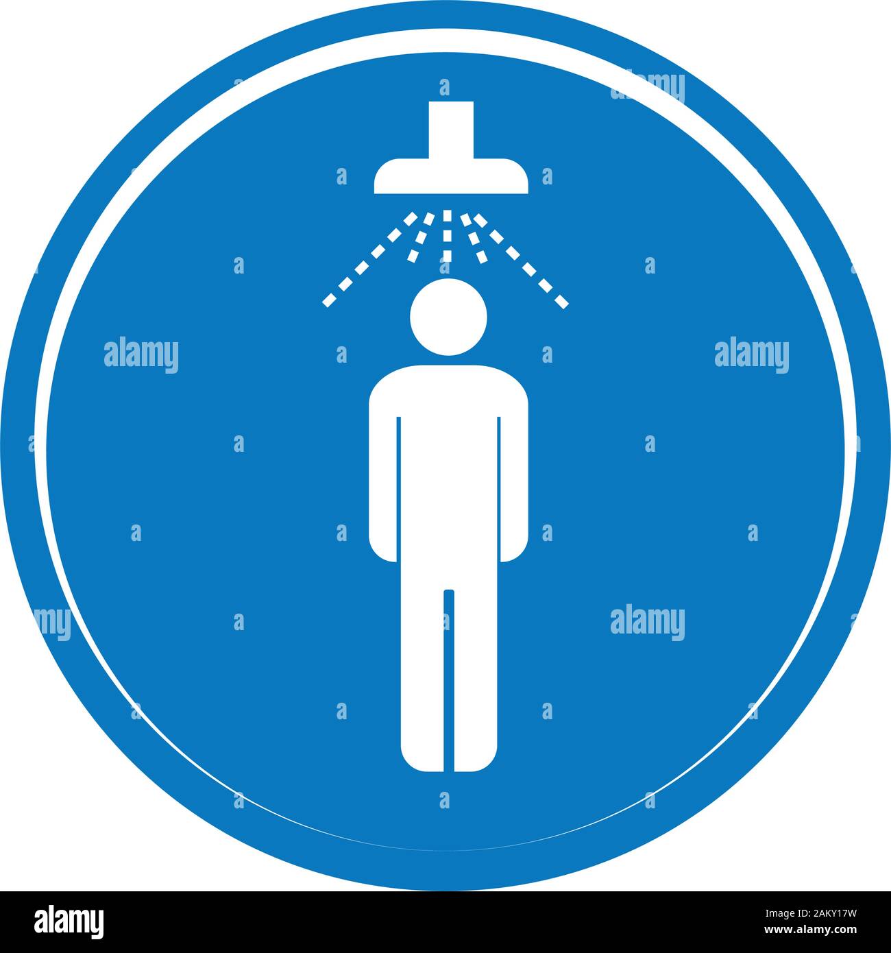 Shower icon vector. Man taking shower. Vector shower web icon. Shower Icon Stock Vector