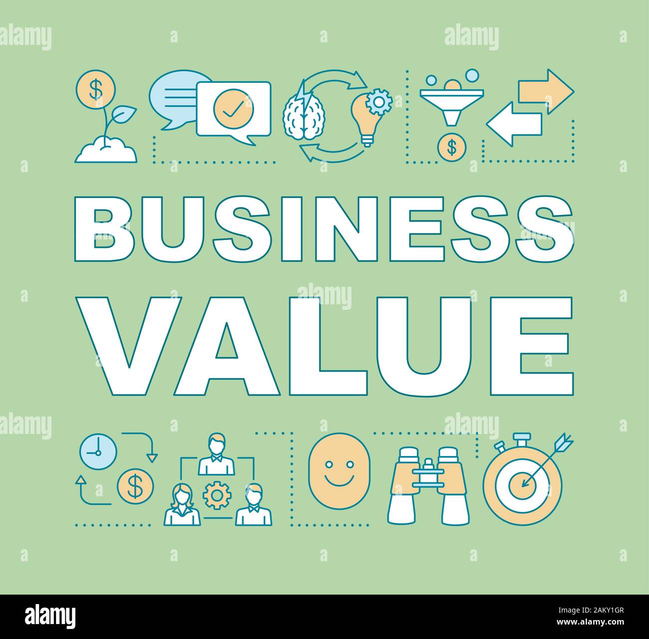 Business Value Word Concepts Banner Company Benefits Productive