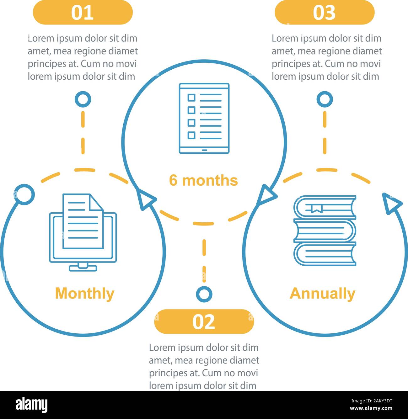 Virtual library subscription vector infographic template. Online