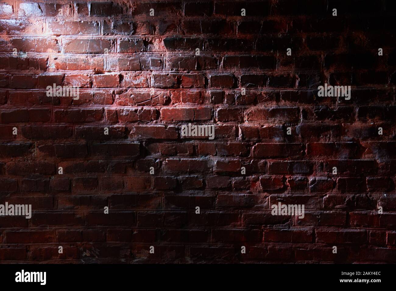 White light on brick wall Stock Photo