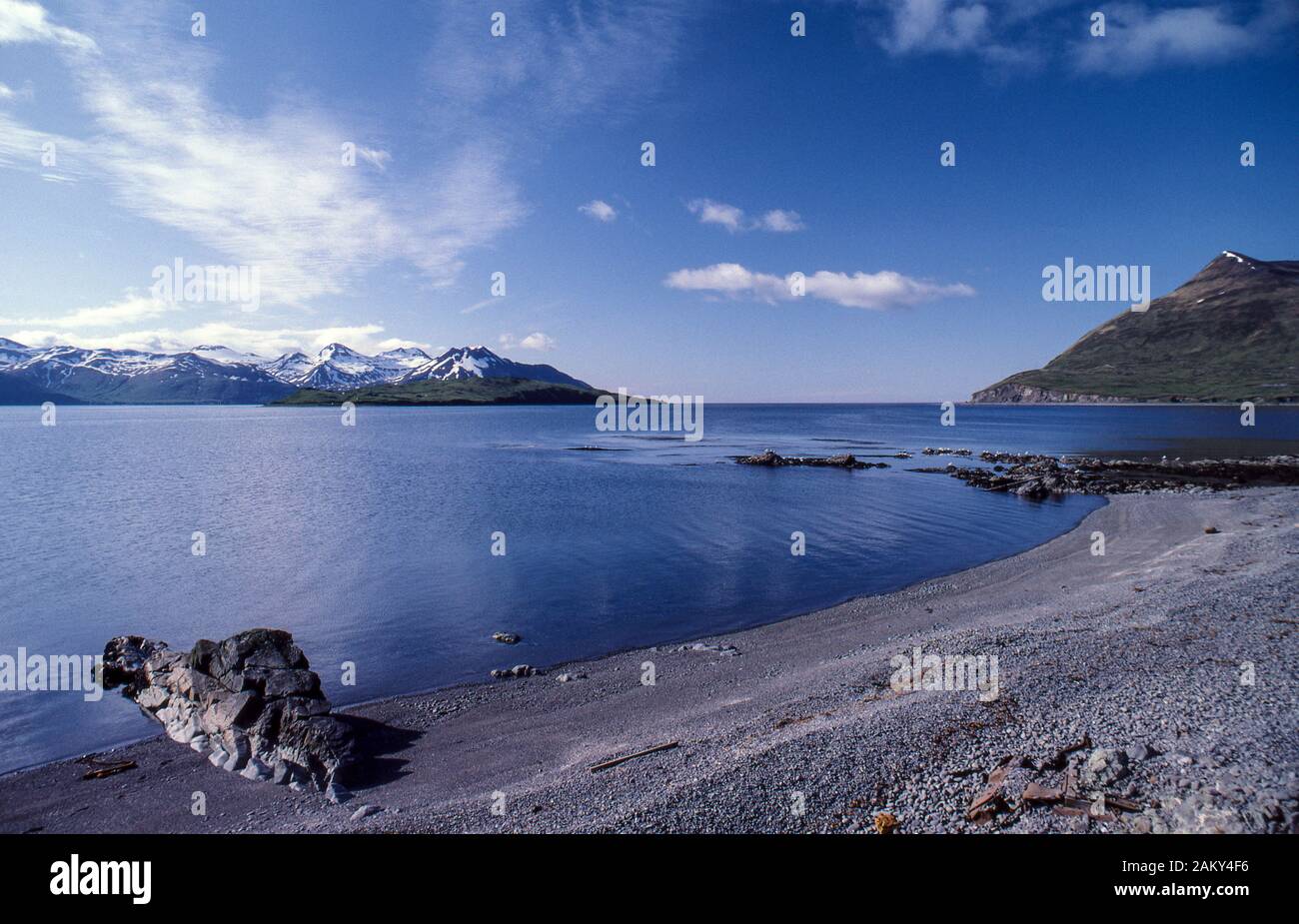 Captain's Bay, Dutch Harbor, Aleutian Islands, Alaska. Stock Photo