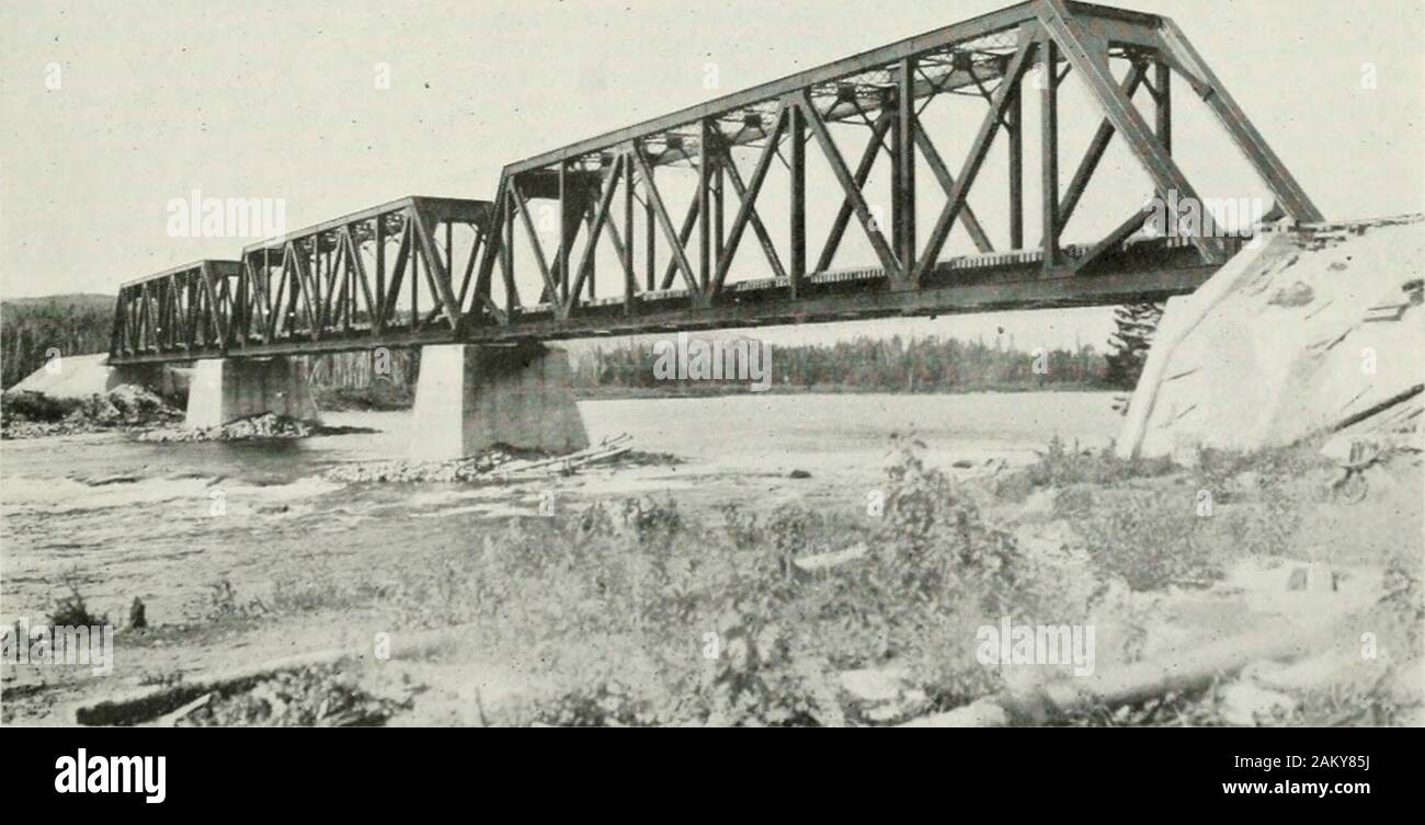 Sessional papers of the Dominion of Canada 1913 . Cap Rouge Viaduct. 29 miles west of (Quebec St. Lawrence River Bridge. Length, 3,335 ft. Height, 172 ft. Tons steel, 4,228.. Third Crossing St. Maurice River, Quebec. Mile 6.5l&gt; from Moncton. 3 spans of 200 ft. ; total length979 ft. Height, 35 ft. Tons steel, 979. 37—1913-8 3 GEORGE V. SESSIONAL PAPER No. 38 A. 1913 REPORT OF THE DEPARTMENT OF THE NAVAL SERVICE FOR THE FISCAL YEAE EXDING 3 1st MAKCH, 1912 PRINTED BY ORDER OF PARLIAMENT Stock Photo
