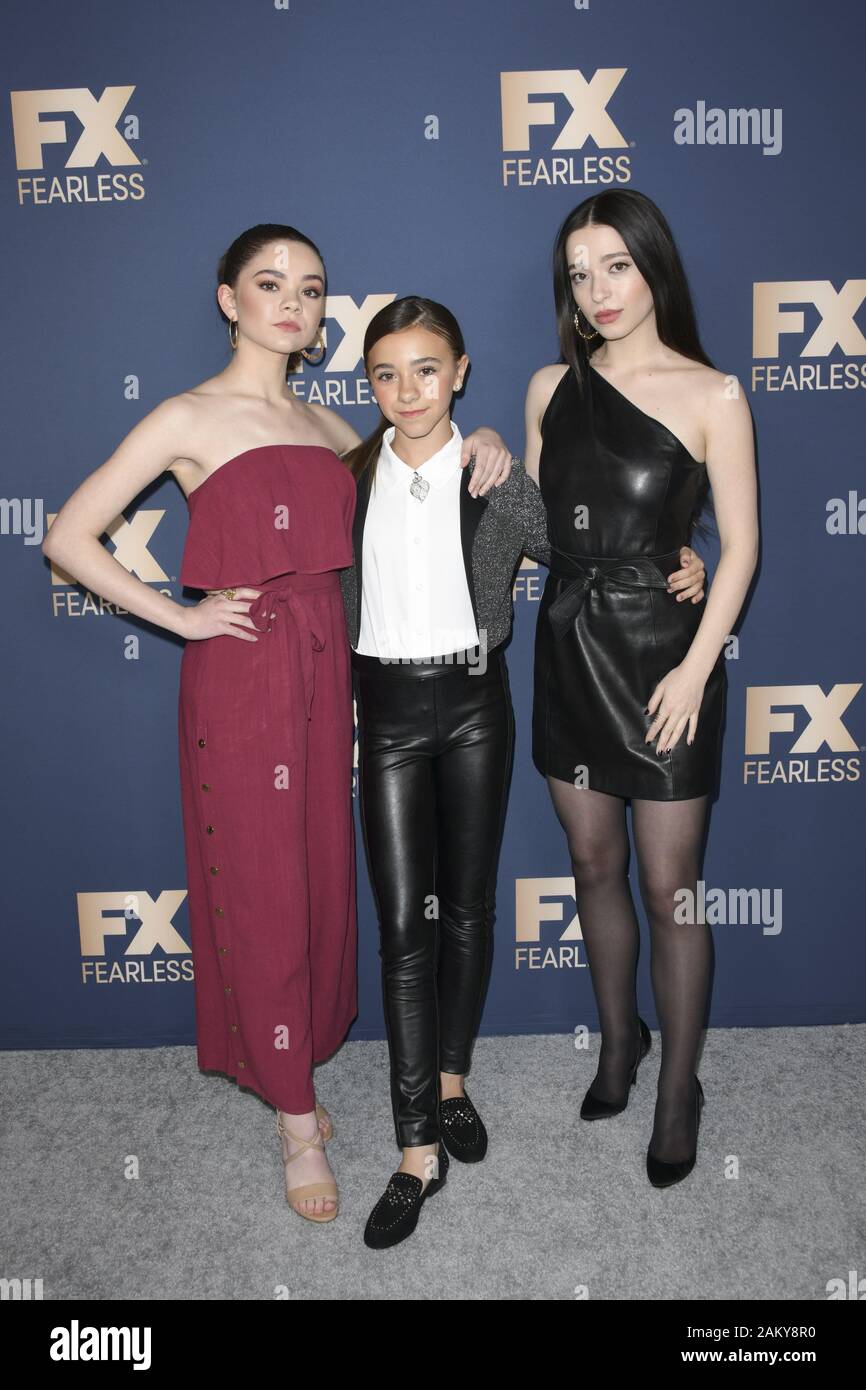 January 9, 2020, Pasadena, California, USA L to R HANNAH ALLIGOOD