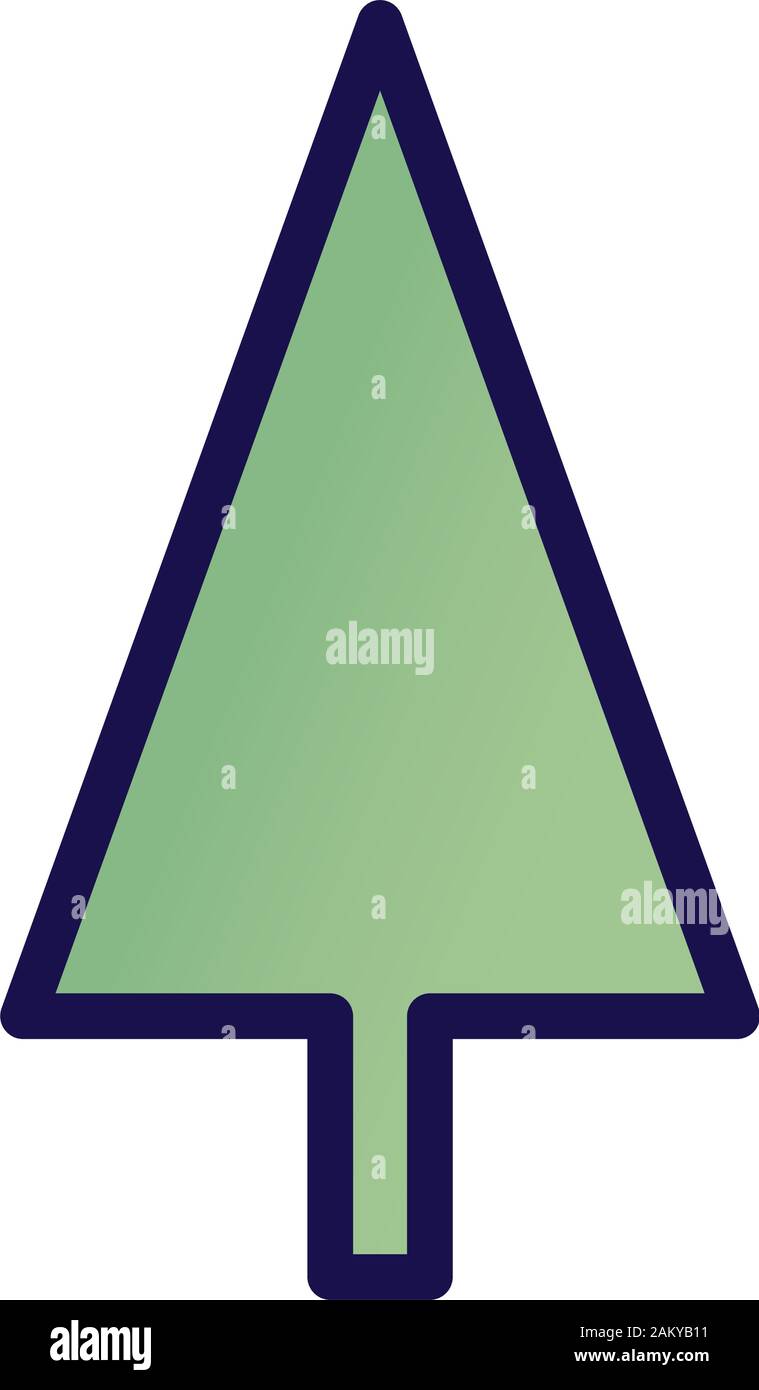 pine tree forest nature foliage icon vector illustration Stock Vector ...