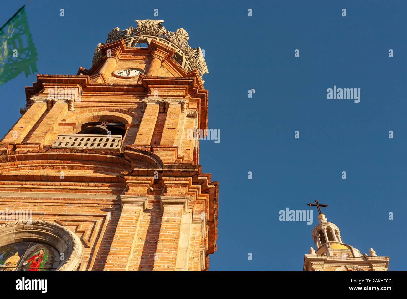 La Iglesia de Nuestra Senora de Guadalupe, Church of Our Lady of Guadalupe, Puerto Vallarta, Jalisco, Mexico. Stock Photo