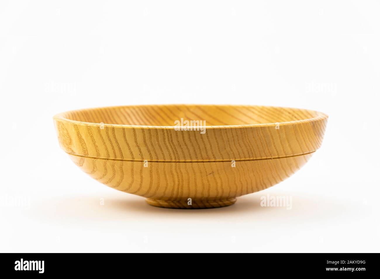 Hand turned wood bowl made from Canadian ash Stock Photo Alamy
