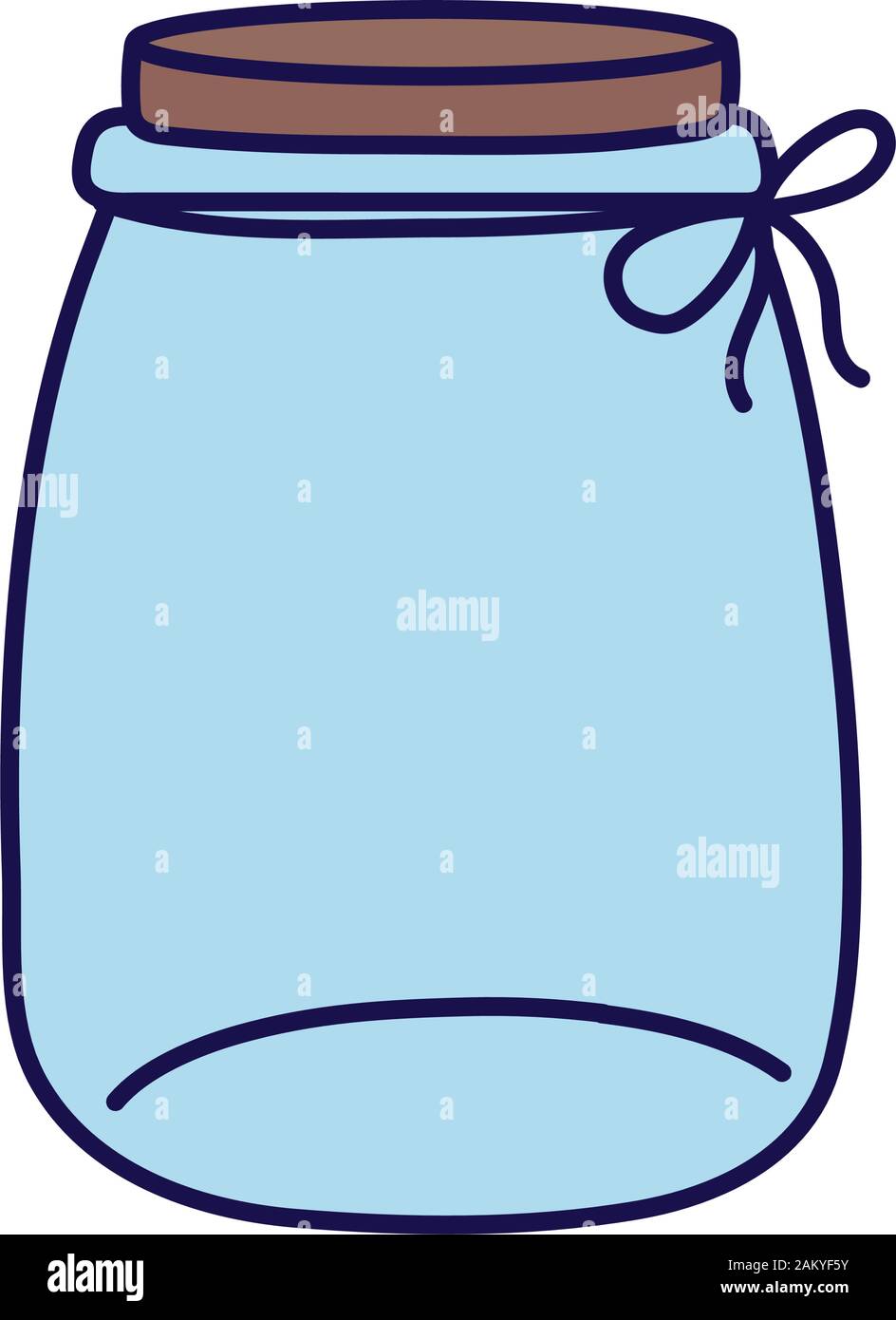 Glass Jar With Ribbon Decoration Ornament Icon Vector Illustration