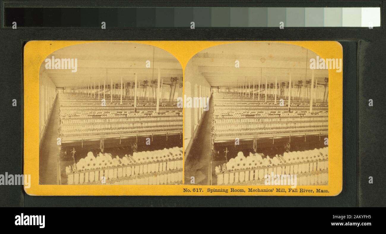 Spinning room, mechanics mill, Fall River, Mass Spinning room