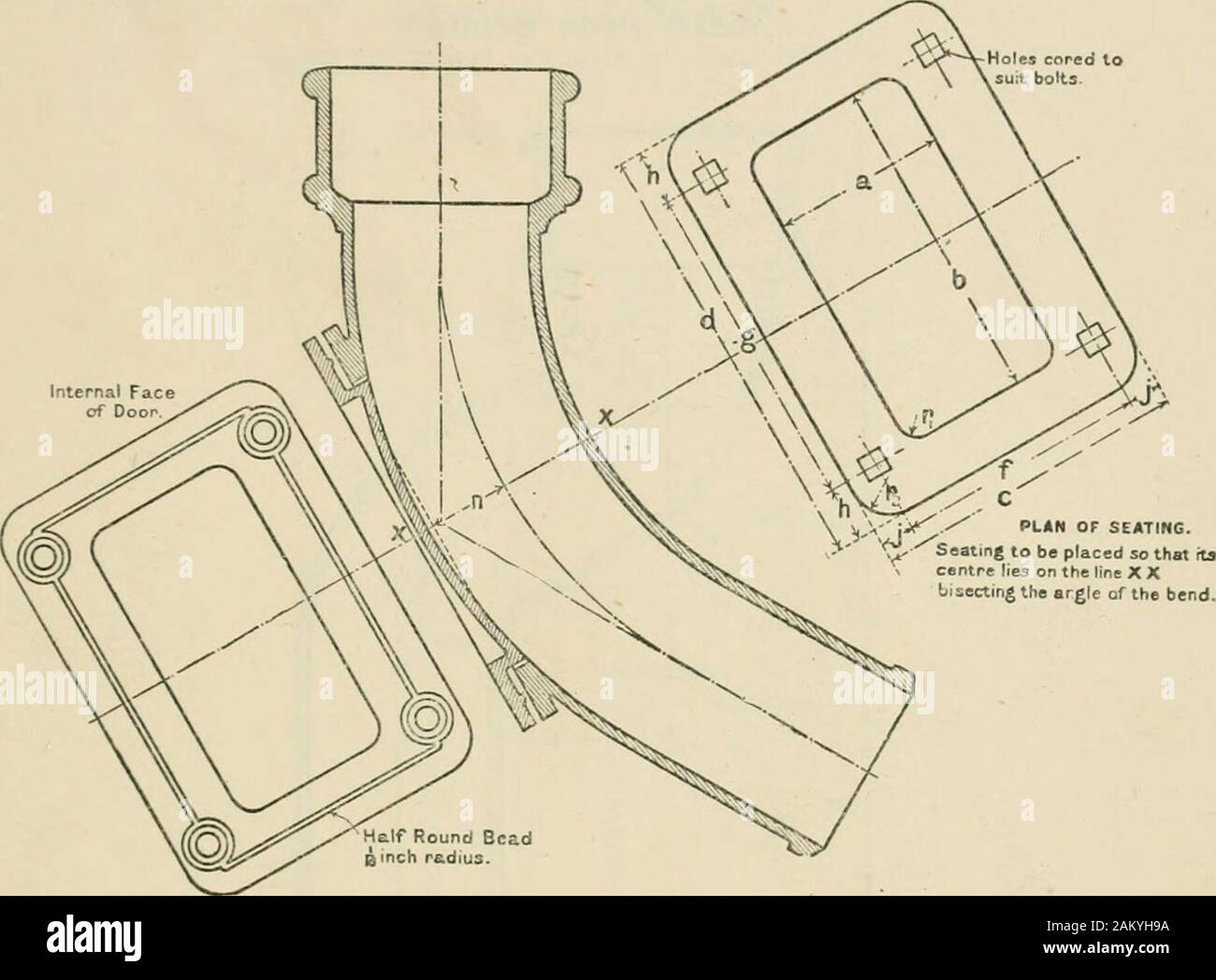 Report Square Headed Gunmetal Bolt The Dimensions Given Above Apply Equally To Left Hand Bends Overall Dimensions Of Large Radius Bends With Inspection Doors To Bethe Same As For The Plain