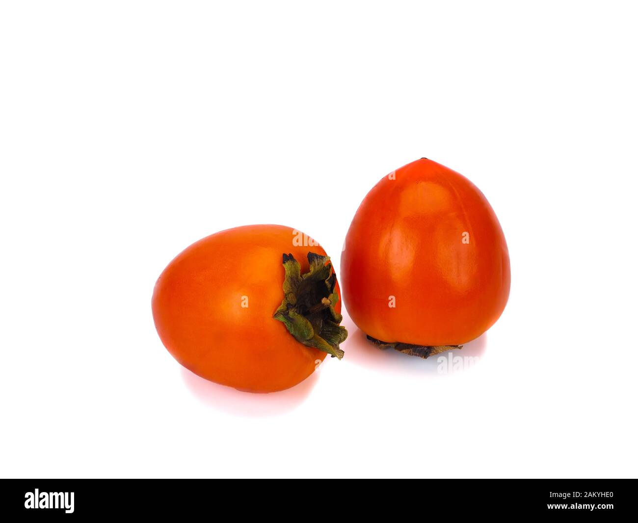 fresh ripe persimmon isolated on white background Stock Photo - Alamy