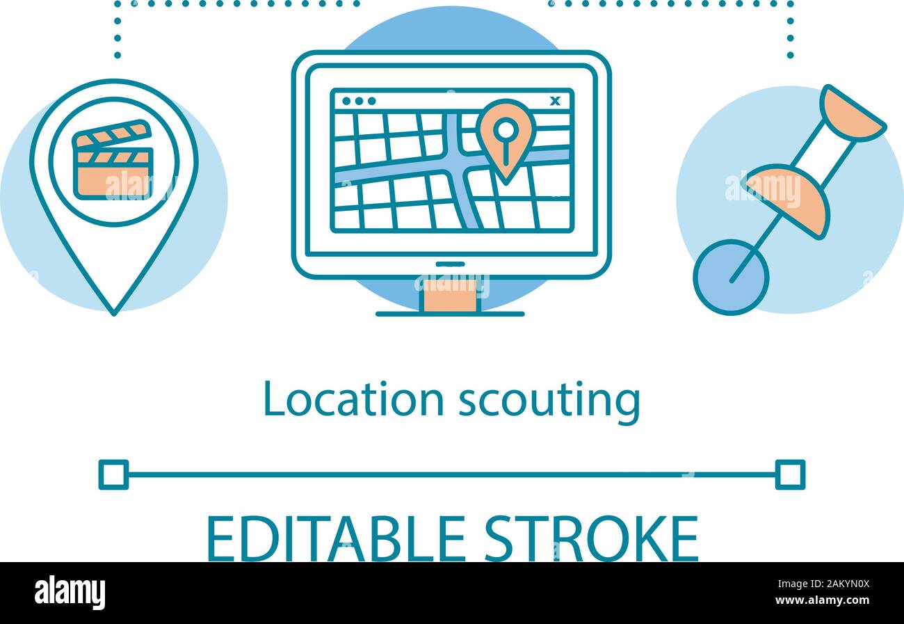 Location Scouting Concept Icon Video Pre Production Idea Thin Line Illustration Film Making Place Filming Location Scout Movie Studio Searching V Stock Vector Image Art Alamy