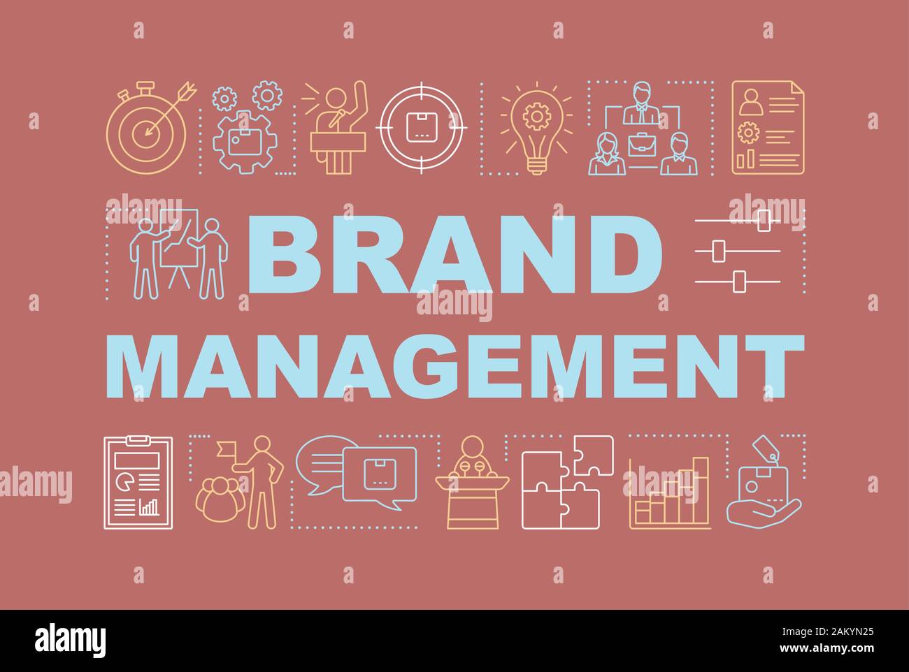 Brand Management Word Concepts Banner Relationship With Target