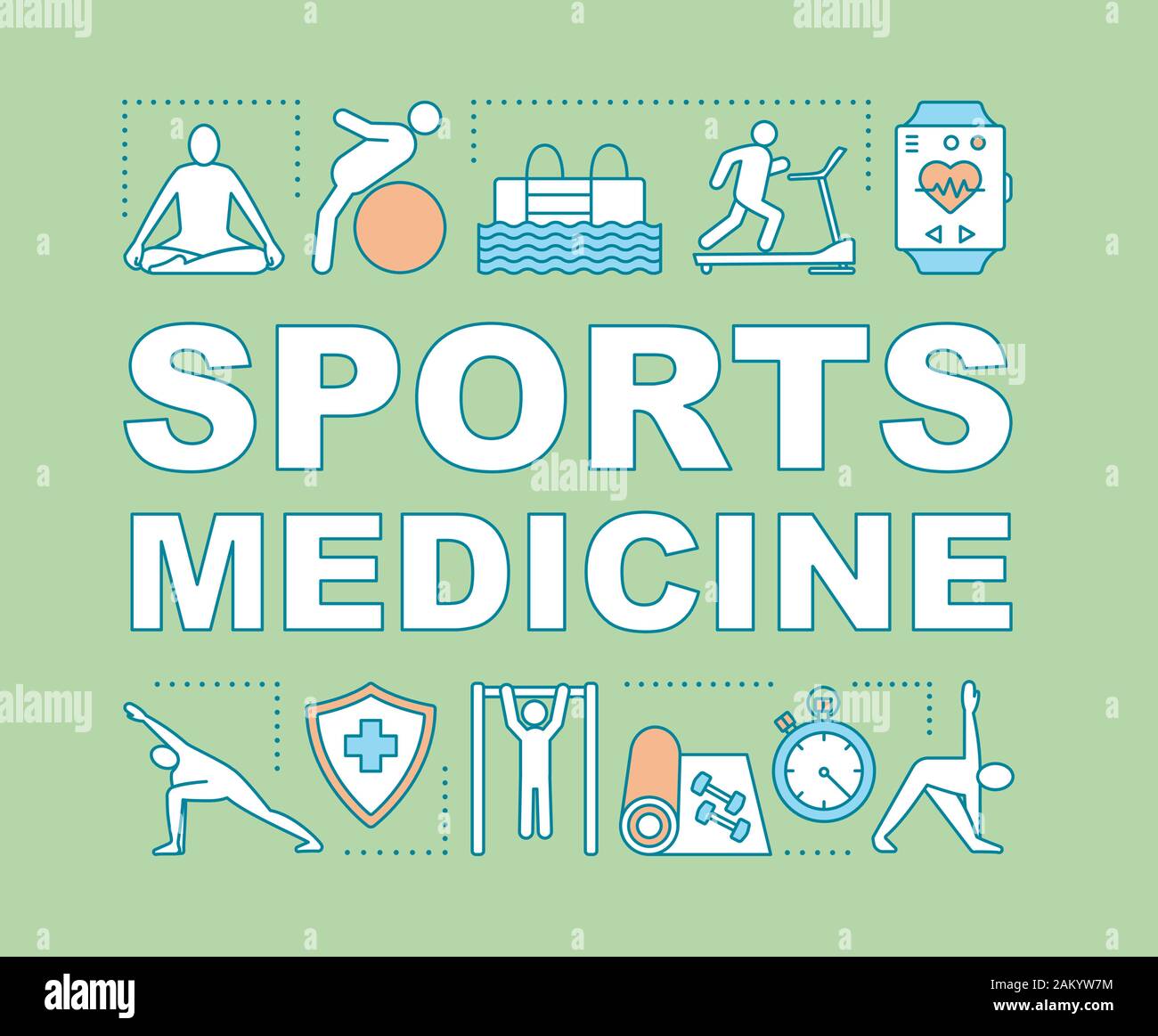 Sports Medicine Word Concepts Banner Medical Rehabilitation