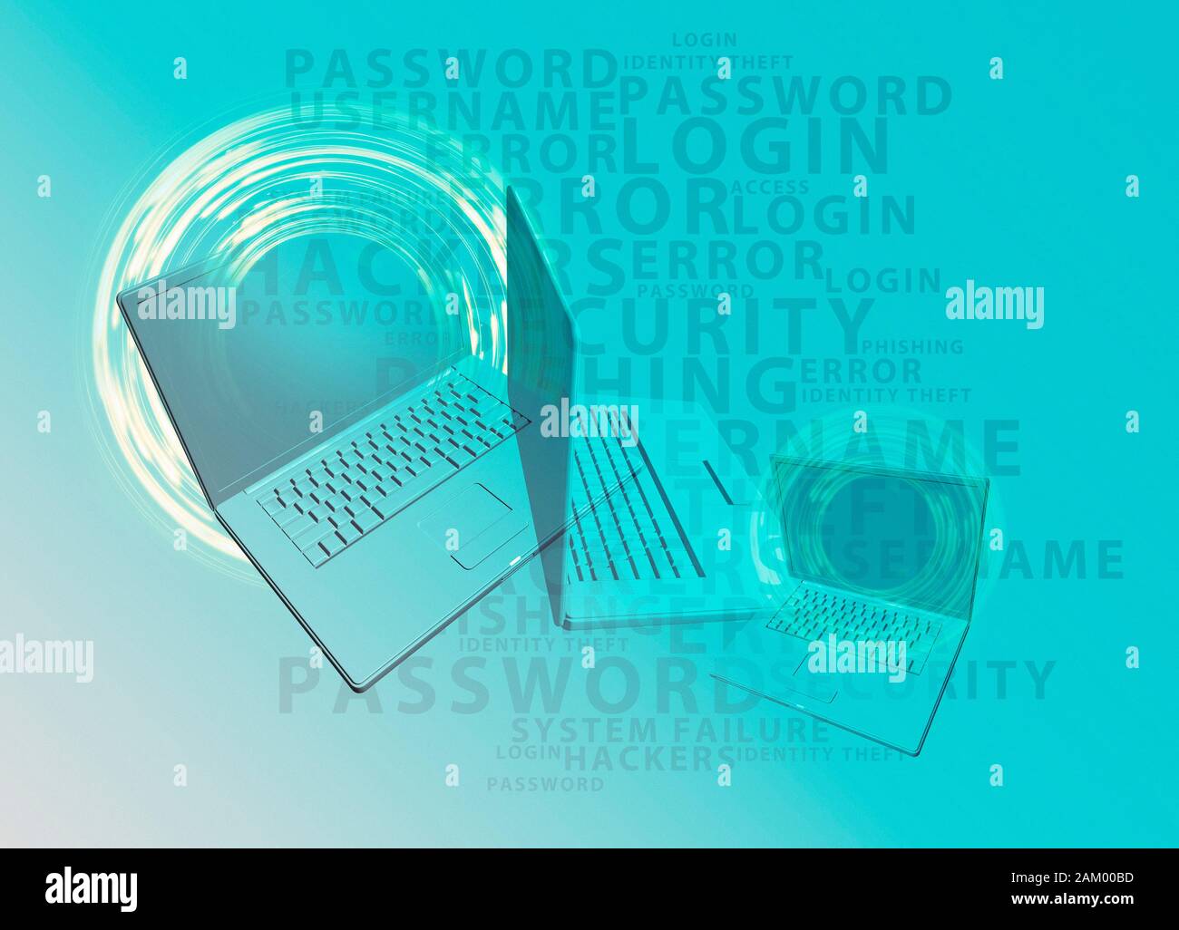 Computer security, illustration Stock Photo
