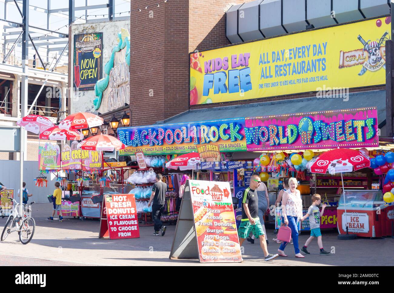 Fast ice cream blackpool rock and confectionery shop ocean boule hires