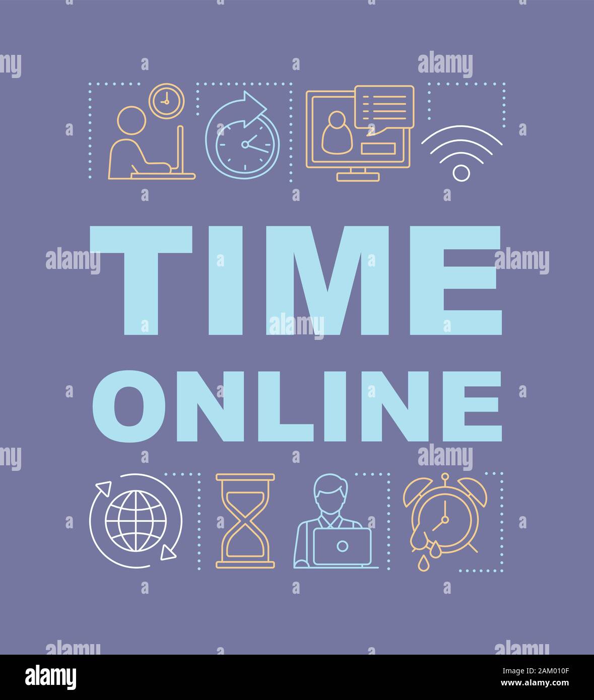 Time Online Word Concepts Banner Freelance 24 Hours Computer