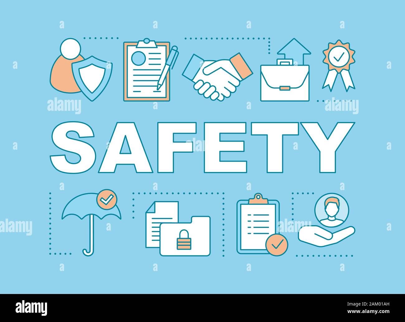 Safety Word Concepts Banner Job Insurance Employee Protection