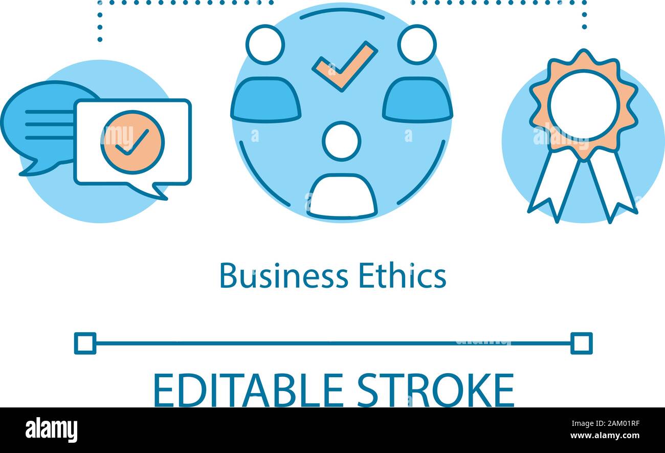 Business ethics concept icon. Corporate policy idea thin line ...