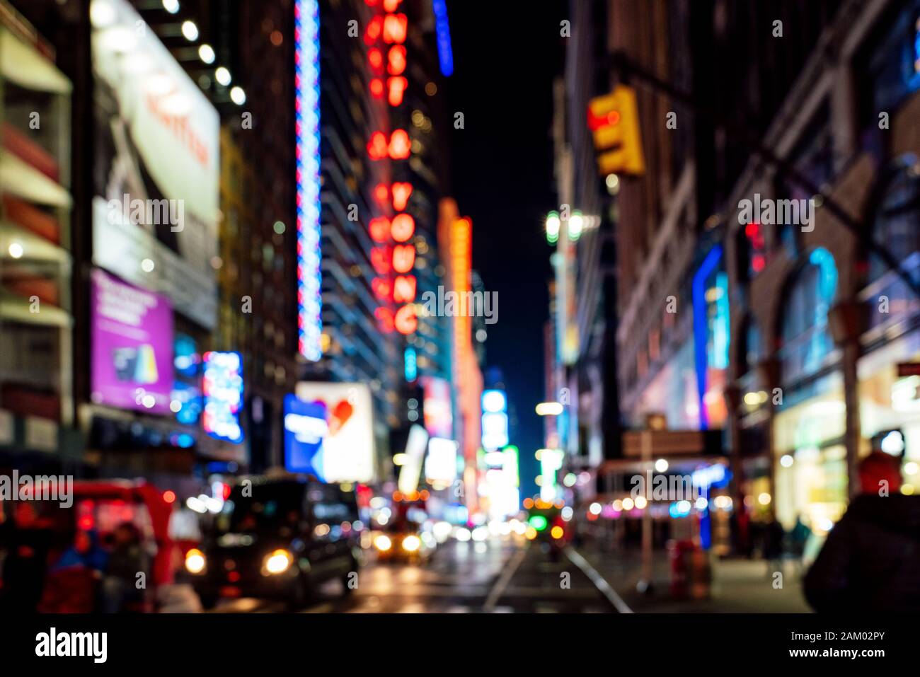 Night blur of a New York street Stock Photo - Alamy