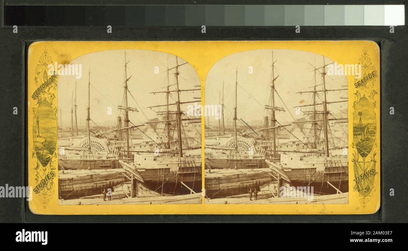 Steamer Cambridge in dry dock, East Boston Steamer Cambridge in dry dock, East Boston.; Steamer