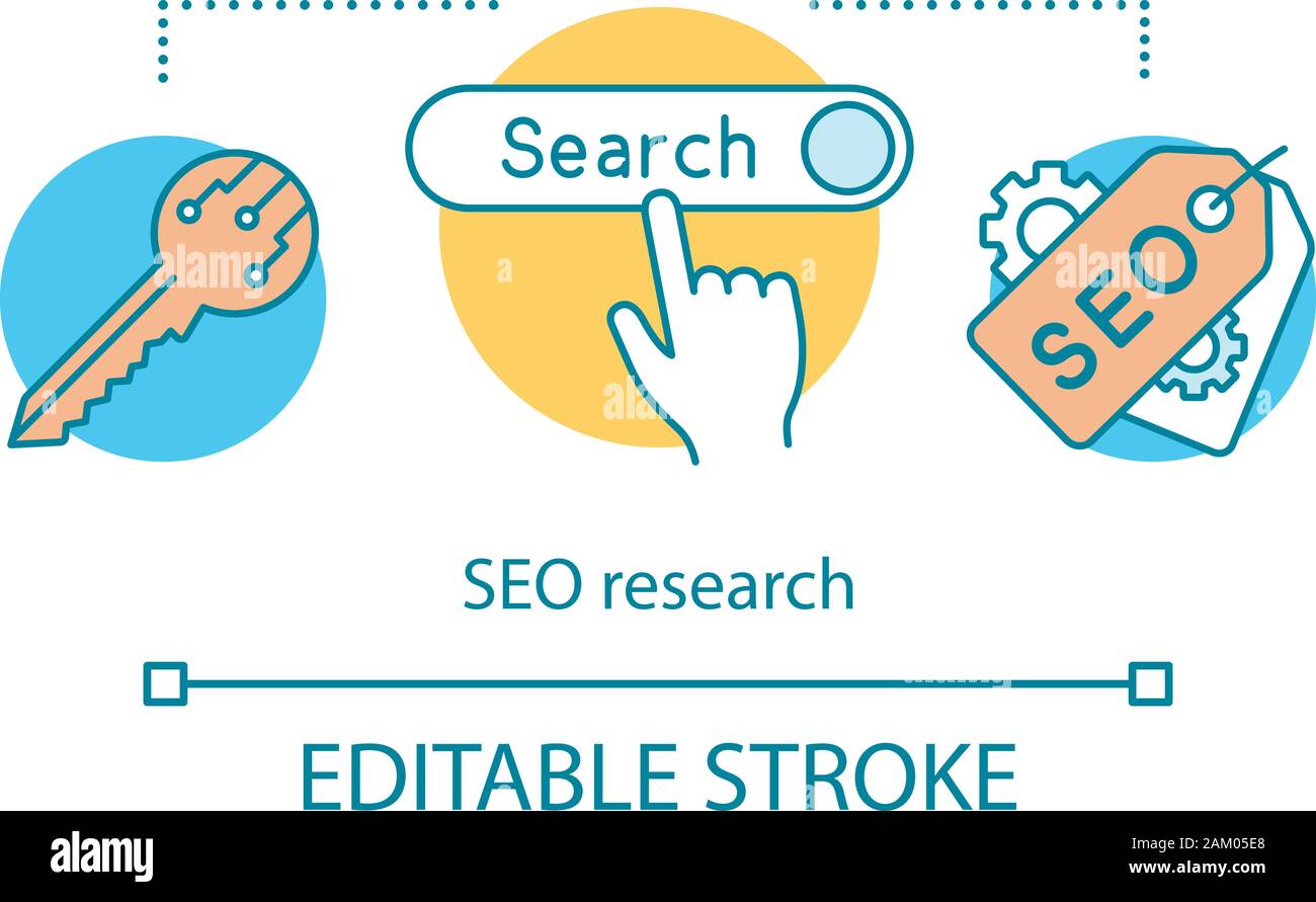 Seo Search Concept Icon Global Search Optimization Idea Thin Line Illustration Keyword Request Website Ranking Internet Surfing Web Browser s Stock Vector Image Art Alamy