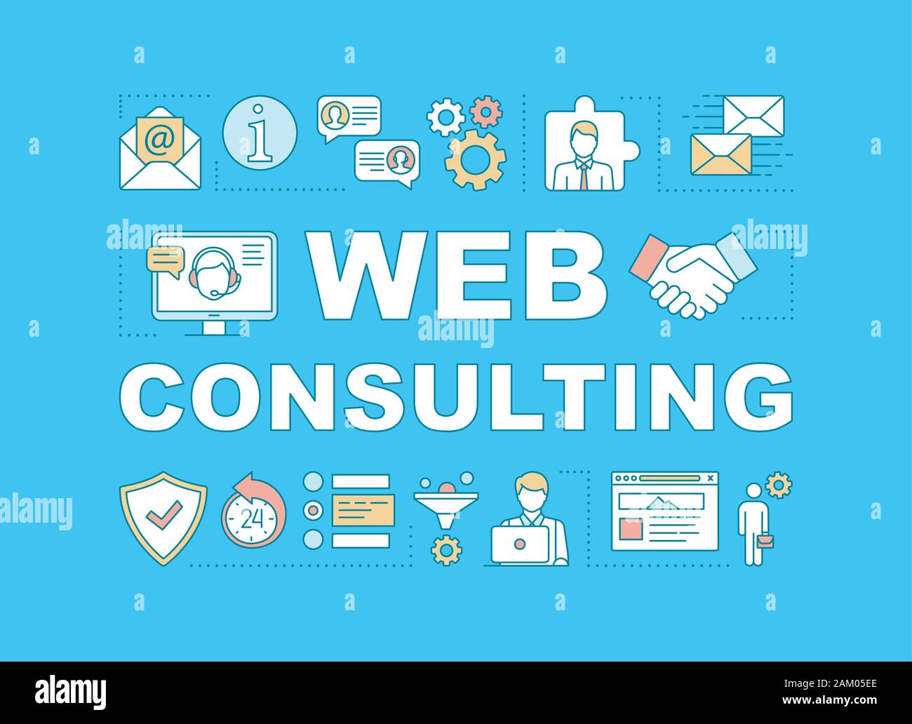 Web Consulting Word Concepts Banner Digital Marketing Customer