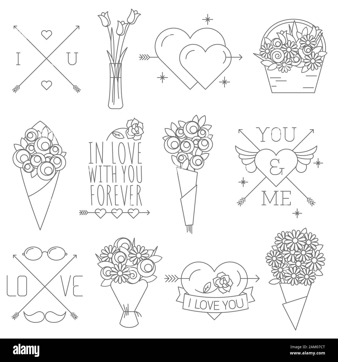 Ring thin line icon Black and White Stock Photos & Images - Alamy