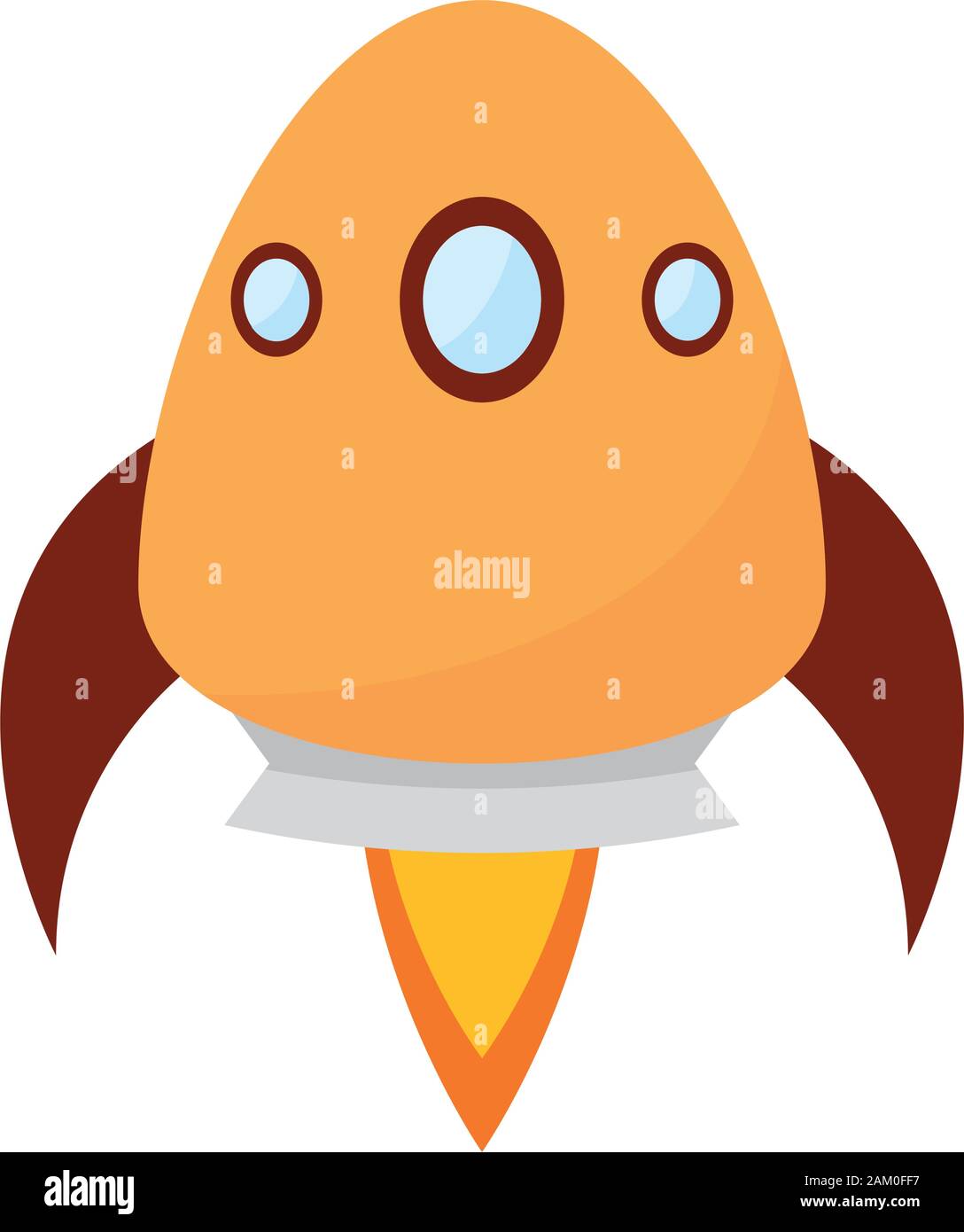 Isolated rocket taking off - Vector illustration design Stock Vector