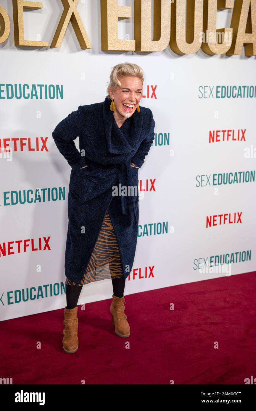 London, United Kingdom. 8 January 2020. Hannah Waddington attends the Sex Education Series 2 Premiere held at the Genesis Cinema in Bethnal Green. Credit: Peter Manning/Alamy Live News Stock Photo