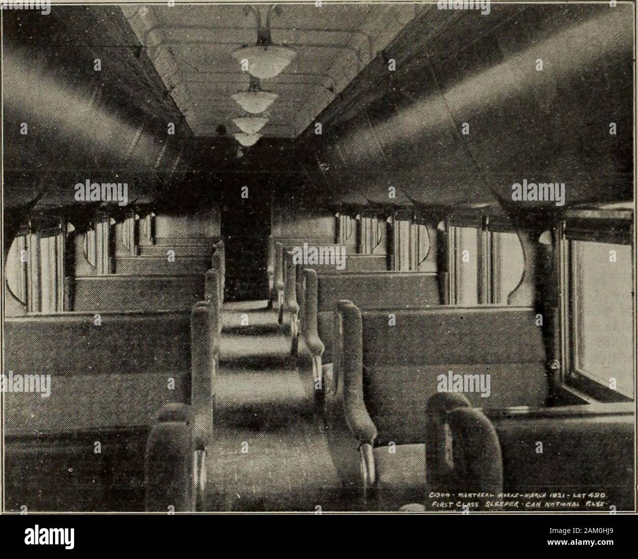 Canadian transportation & distribution management . vending machines conveniently located,and half gallon silver plated thermos cated under the cars, in such a way thatthere is no liability of condensation blow-ing on to the axle generator, thus re-moving a common cause of belt slipping.The steam train line is of 2 in. extraheavy steel pipe, and the heater coilpipes are extra heavy lap welded wroughtiron, of C.N. standard design. Ventilation is provided by 21 Mudgepeerless ventilators, with slope conform-ing to contour of roof, 8 in body of car,4 in smoking room, 4 in drawing room,2 in womens Stock Photo