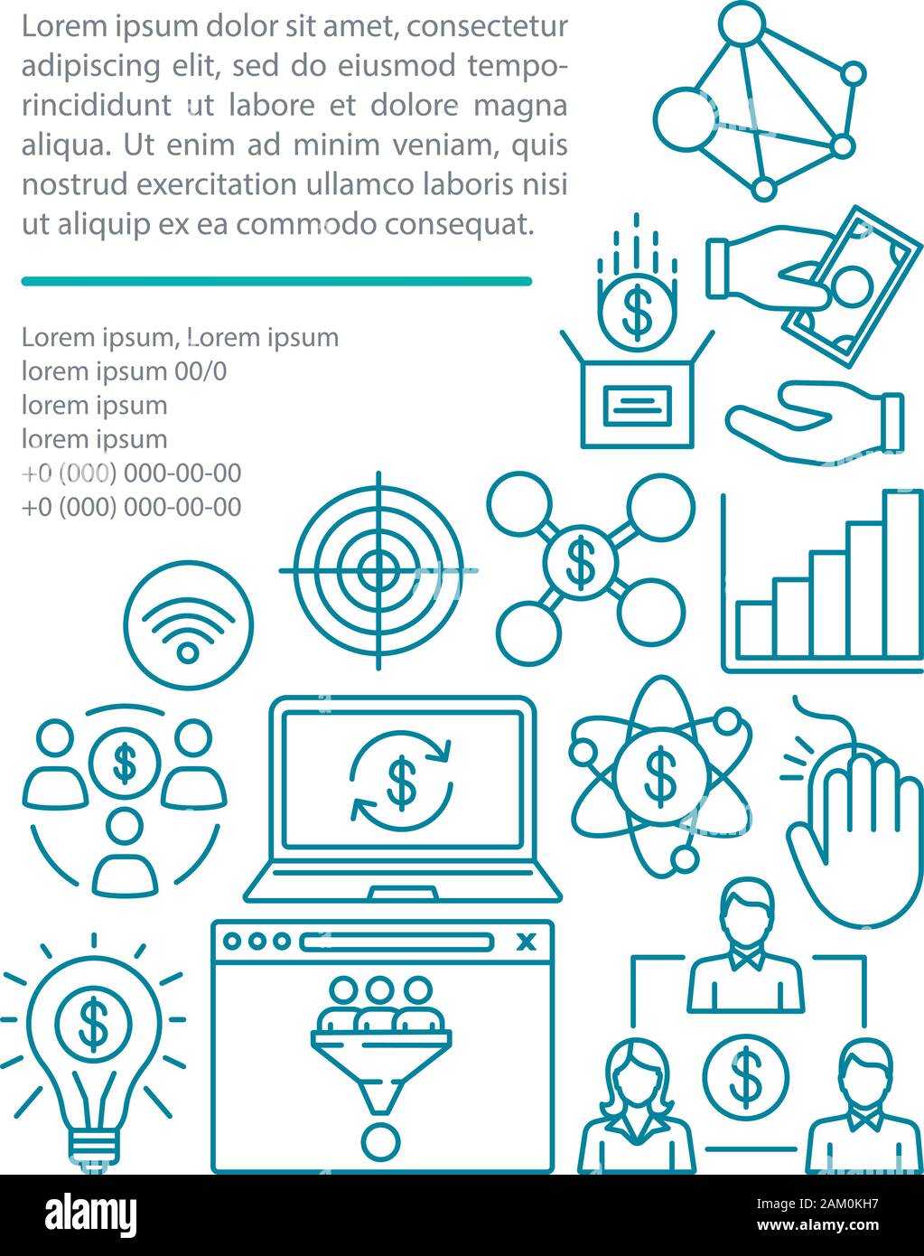 Crowdfunding Article Page Vector Template Online Fundraising
