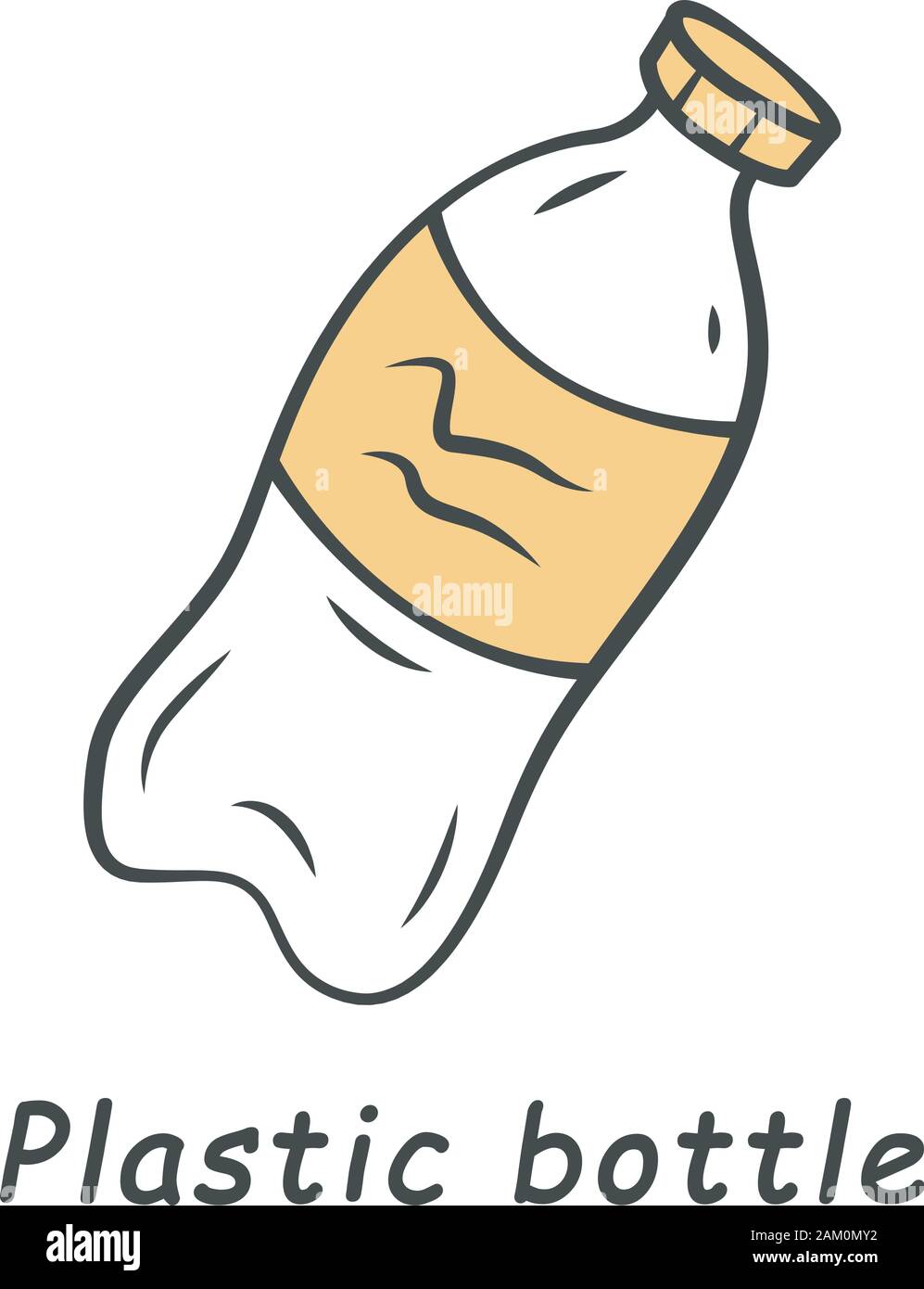 Plastic bottle color icon. Environmentally friendly, recycle