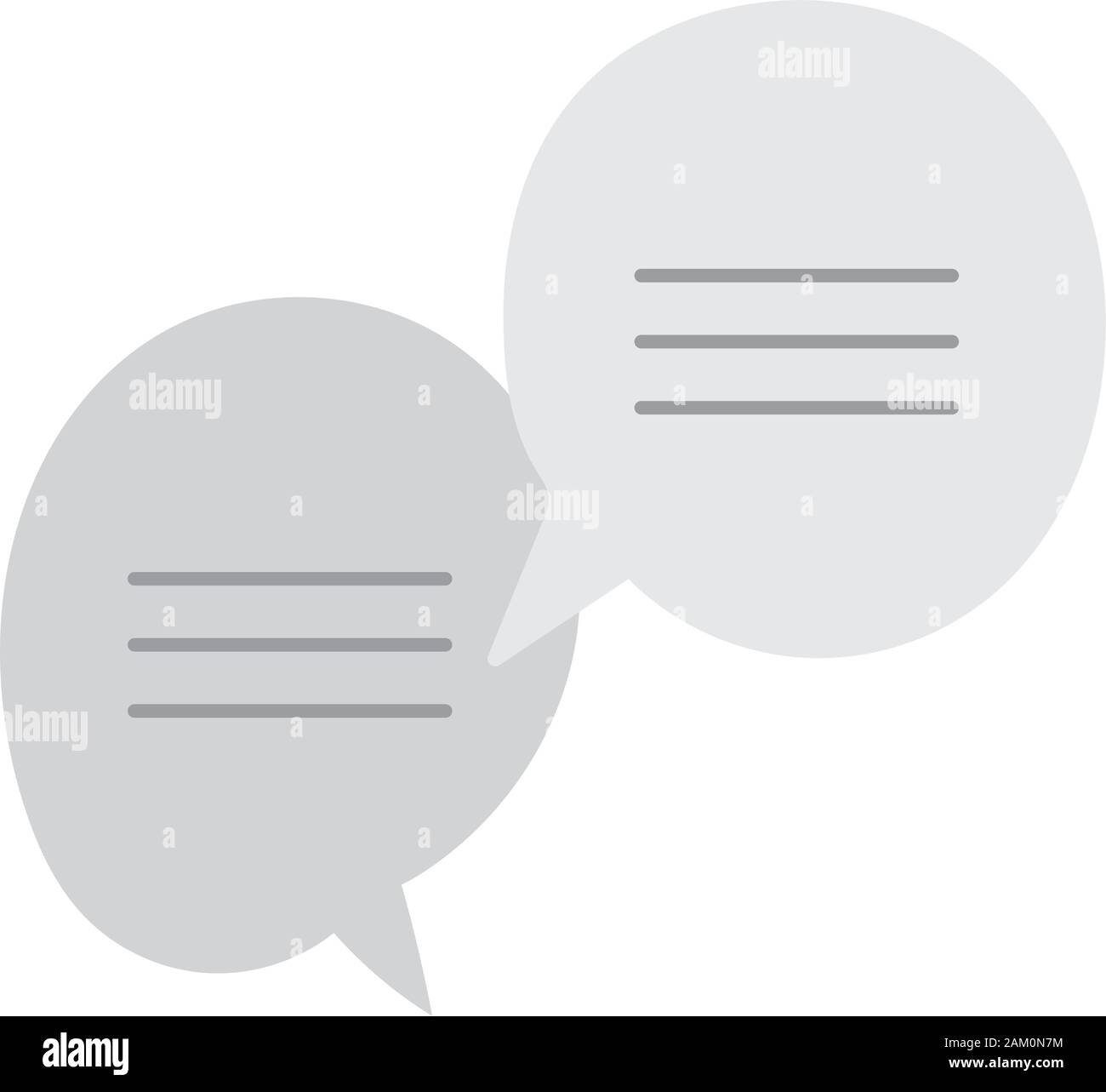 speech bubbles dialogue conversation message on white background vector ...
