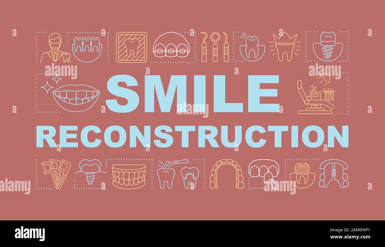 Smile Reconstruction Word Concepts Banner Cosmetic Dentistry