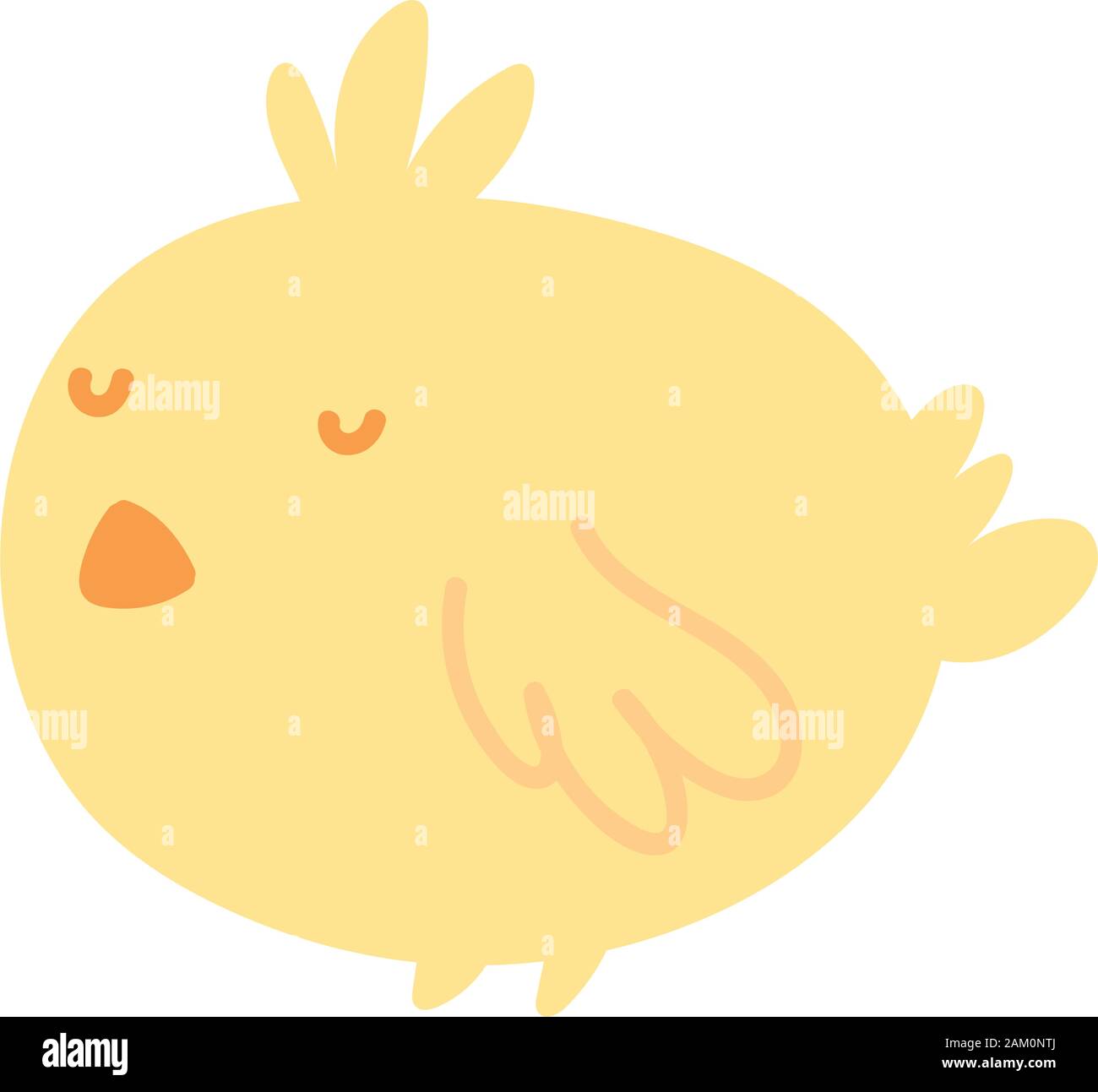 cute little chicken bird animal icon on white background vector ...