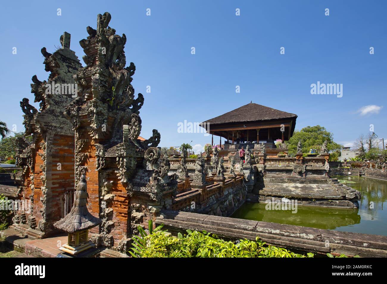 Bale Kambang or Floating Pavilion of Klungkung Palace in Semarapura, Bali, Indonesia Stock Photo