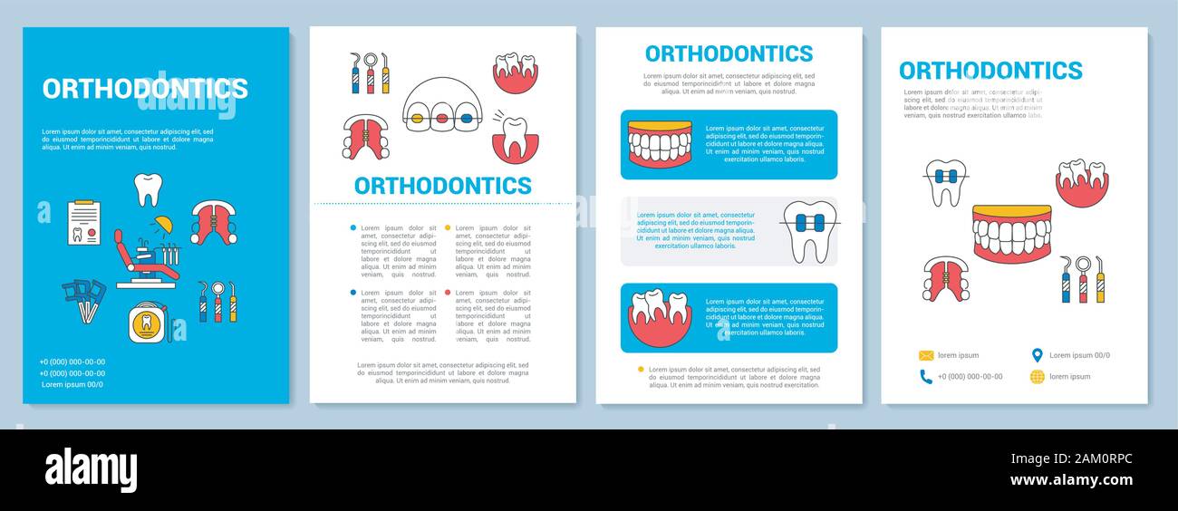 Orthodontics brochure template layout. Cosmetic dentistry. Flyer ...