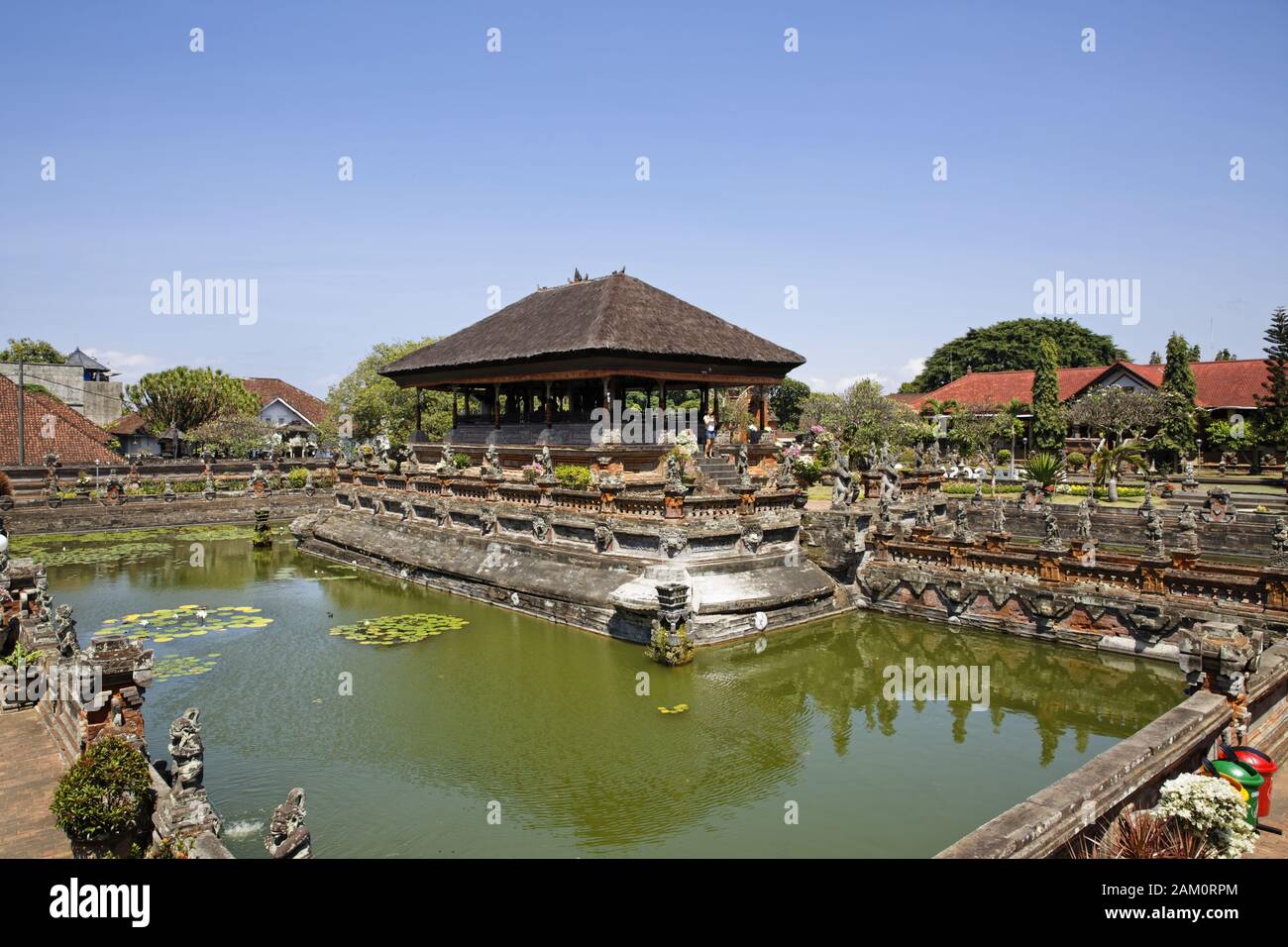 Bale Kambang or Floating Pavilion of Klungkung Palace in Semarapura, Bali, Indonesia Stock Photo