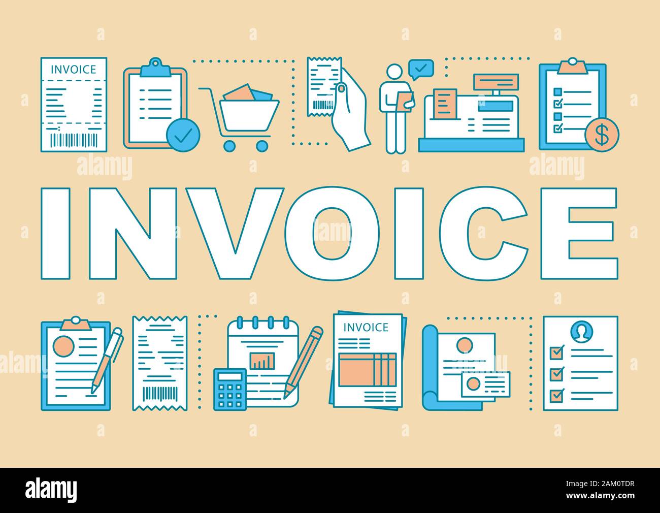 Invoice Word Concepts Banner Commercial Document E Commerce