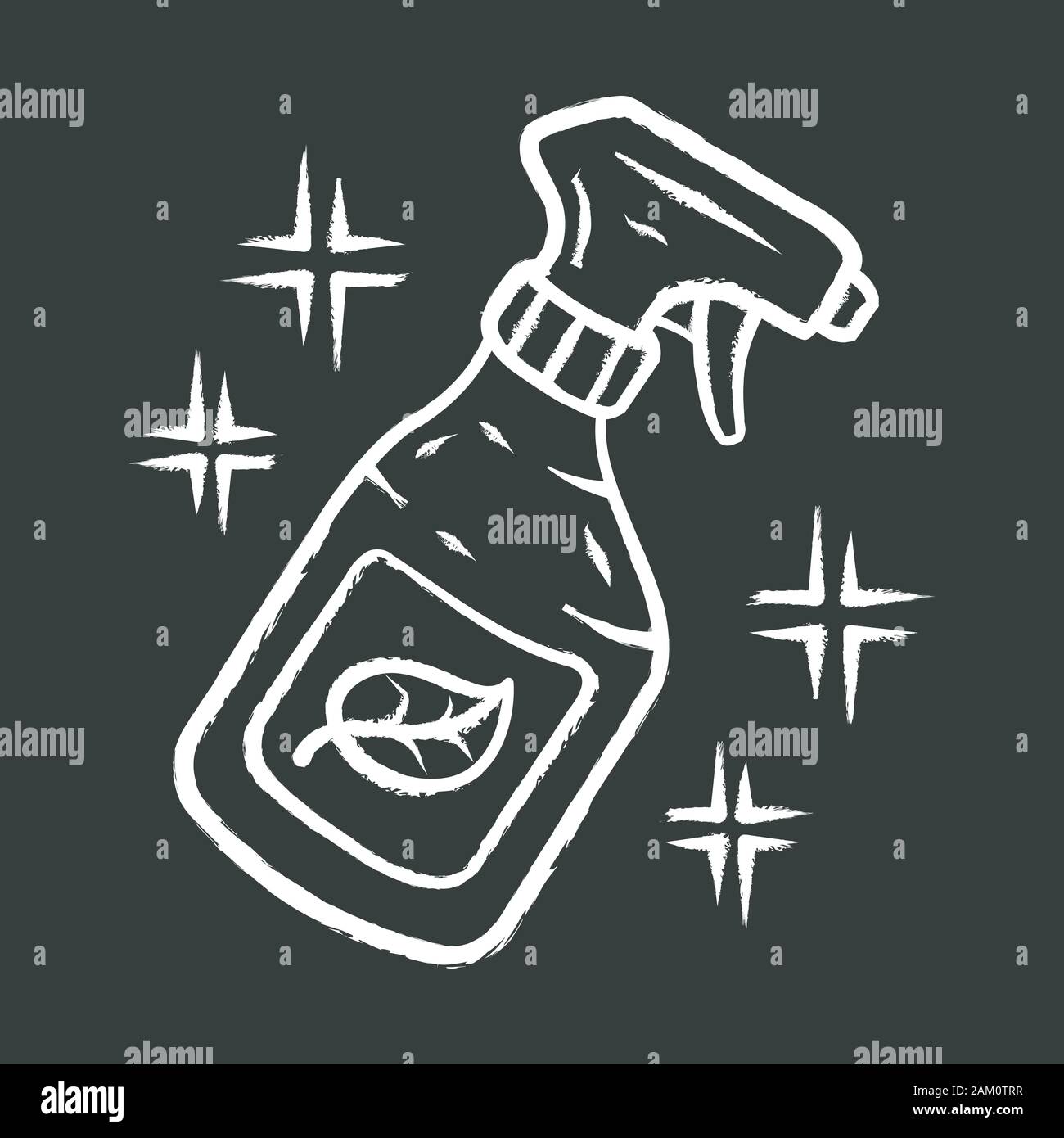 Eco cleaning products chalk icon. Zero waste. Homemade aerosol