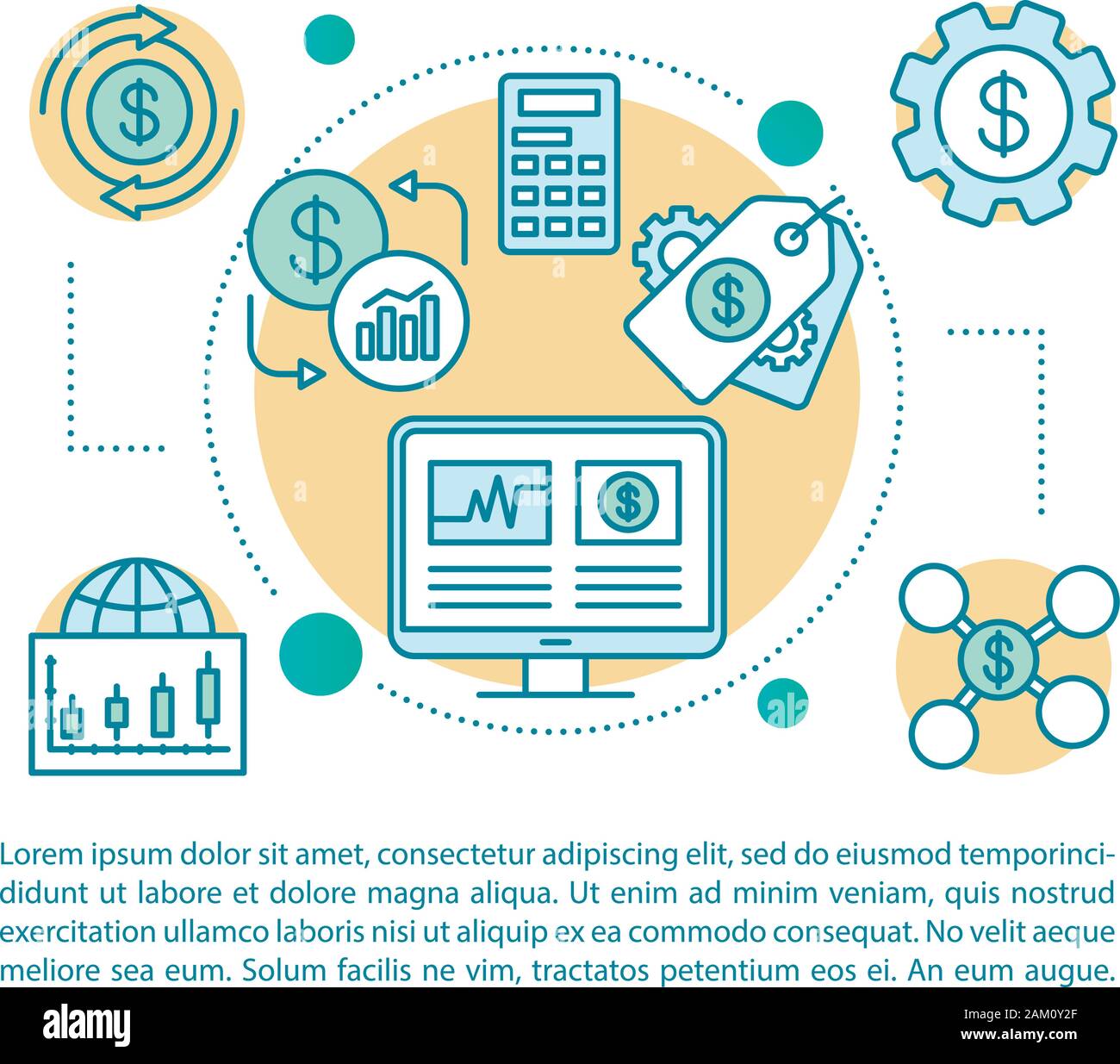 Pricing article page vector template. Brochure, magazine, booklet ...