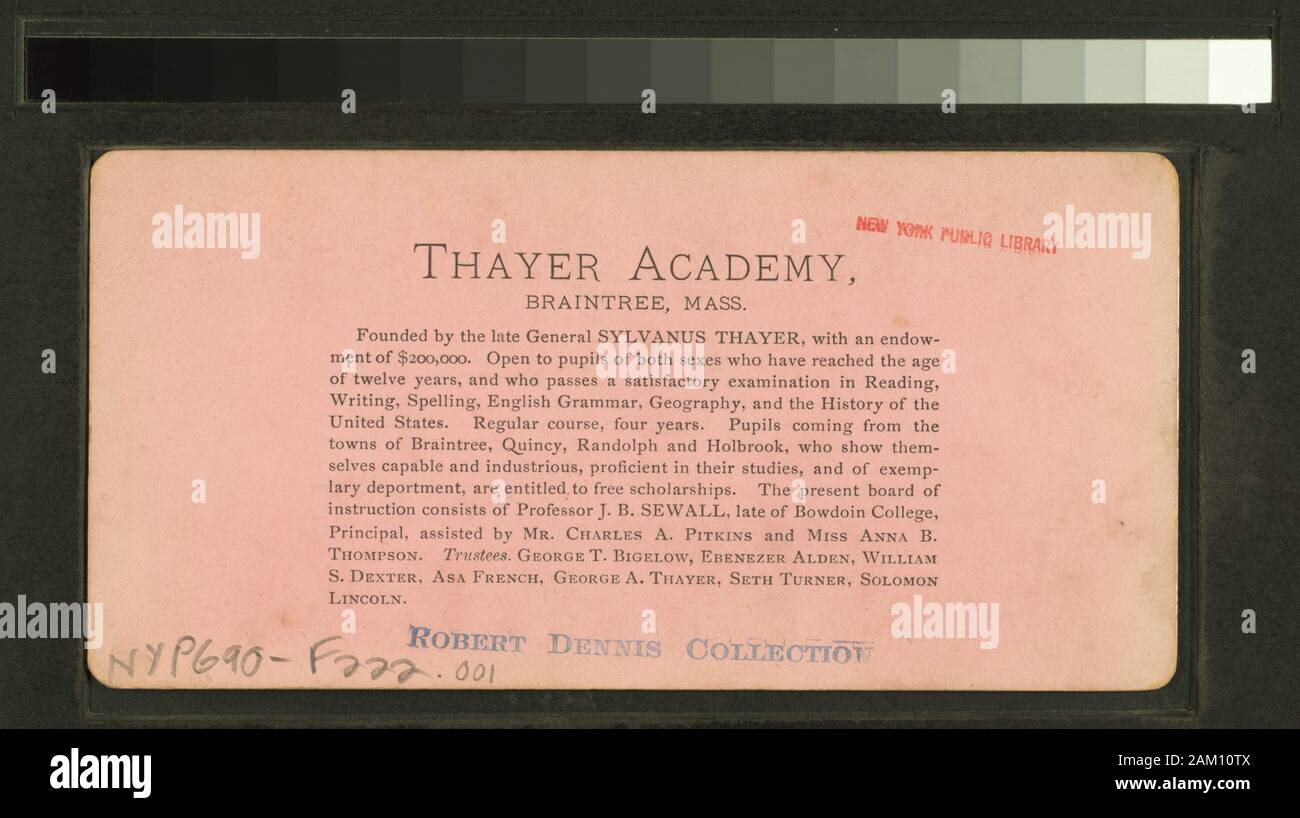 Thayer Academy  Thayer Academy.; Thayer Academy. Stock Photo