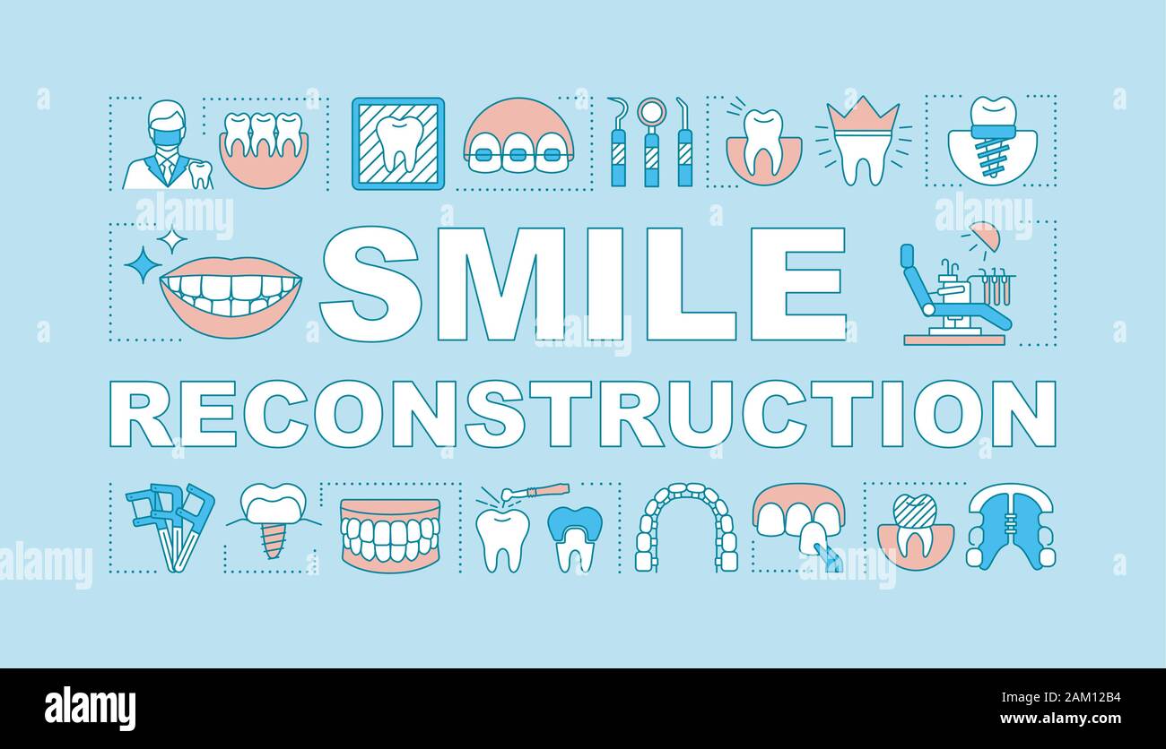 Smile Reconstruction Word Concepts Banner Cosmetic Dentistry