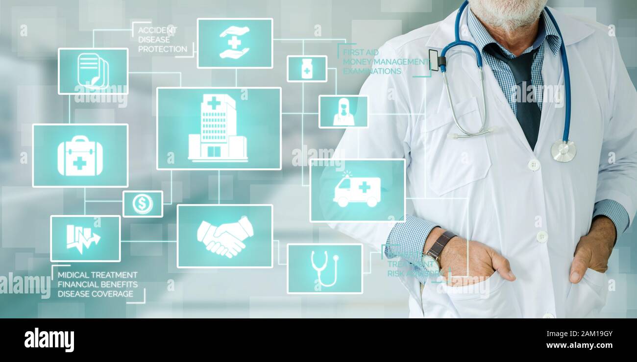 Medical Healthcare Concept Doctor In Hospital With Digital