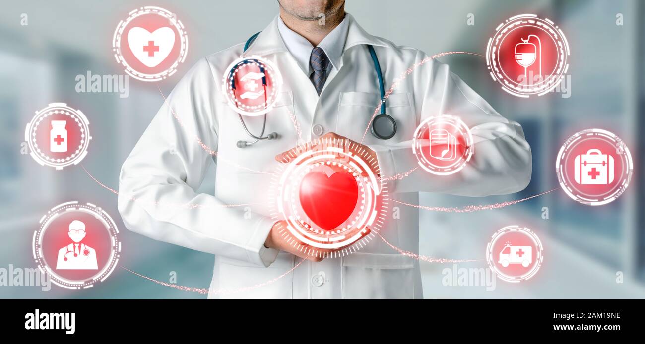 Medical Healthcare Concept Doctor In Hospital With Digital